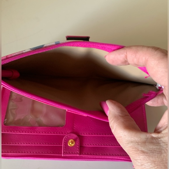 Buxton Pink & Purple Floral Large Wallet - Picture 9 of 11